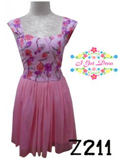 ราตรีสั้นสีชมพู(ฟรีไซส์)