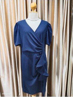 เดรสสาวอวบน้ำเงิน2XL