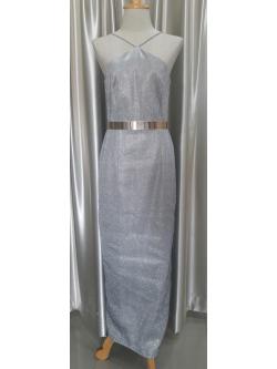 (PRE-LOVED) ชุดราตรียาวสีเทา Size : M มือ2