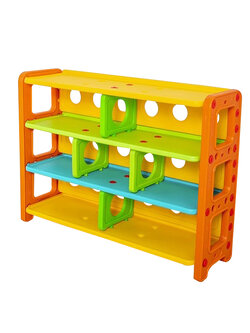 ชั้นวางหนังสือแบบ B ชั้นวางของ วางหนังสือเด็กสีสดใส