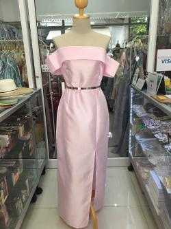 ราตรียาวสีชมพูปาดไหล่ (XL)