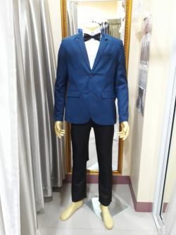 เสื้อสูทผู้ชายสีฟ้าอมเขียว (XL)