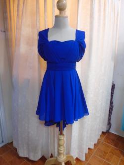 ชูดราตรีสั้น น้ำเงิน(ฟรีไซส์)