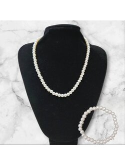 เซทสร้อยมุก กำไล ต่างหู เส้นเล็ก