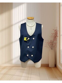 (NEW) เสื้อกั๊กสีกรม ไซส์ M