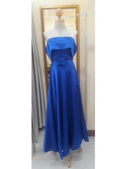 ราตรียาวน้ำเงินปาดไหล่(ฟรีไซส์)