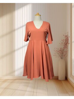 ราตรีสั้นสีน้ำตาลนู้ด (3XL)