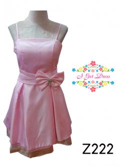 ราตรีสั้นสีชมพูหวาน(ฟรีไซส์)