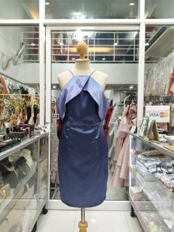 สั้นฟ้าครามปิดแขน(M)