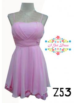 ราตรีสั้นสีชมพูหวาน(ฟรีไซส์)