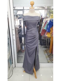 (PRE-LOVED) ยาวเทาฟ้าปาดไหล่ (L) มือ2