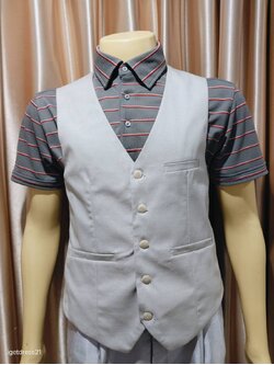 เสื้อกั๊กเทาอ่อน M=52