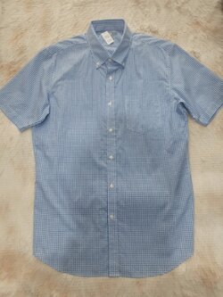 เสื้อเชิ้ตแขนสั้นสีฟ้า (XL)