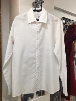 เสื้อเชิ๊ตเเขนยาวสีขาวกระดุมขาว (4XL)