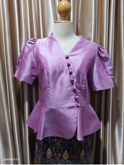 เสื้อผ้าไหมลาวสีม่วง36