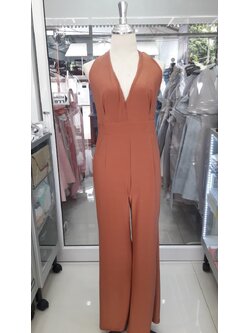 ราตรียาวสีน้ำตาลจั๊มกางเกง infinity (S)(อก34เอว30สะโพก39-40)