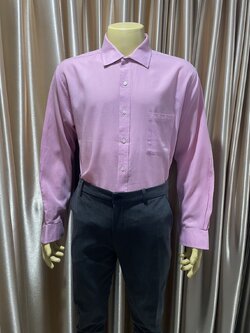 เสื้อเชิตแขนยาวสีชมพู 3XL (AU)