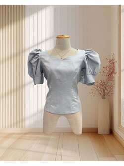 เสื้อผ้าไหมลาว สีเทา แขนตุ๊กตา อก 38 ไซส์ XL