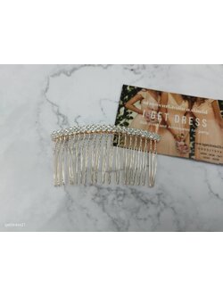 หวีเสียบเพชรสีพิ้งค์โกลด์