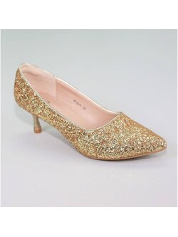 รองเท้าคัชชูกลิตเตอร์ ทองชมพู 38