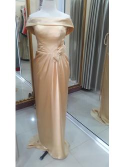 ราตรียาวปาดไหล่เอวโบว์ สานหลัง(อก 32 เอว28 สะโพก 34)