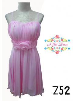 ราตรีสั้นสีชมพูหวาน(ฟรีไซส์)