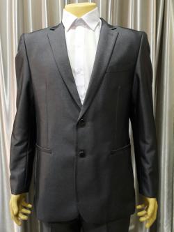 เสื้อสูทผู้ชายสีเทาผ้าเมทัลลิค (Size:3XL)