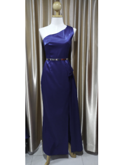 ชุดยาวกรมท่า ไหล่เบี่ยงผ่าหน้า ไซส์S