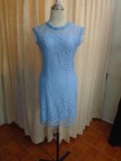 เดรสฟ้าลูกไม้(S)