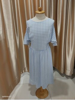 ชุดเด็กสีฟ้าลายสก๊อต