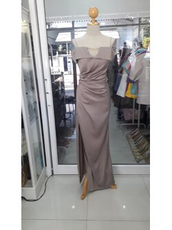 ยาวน้ำตาลปาดไหล่อกเว้าโซ่ (L) มือ2