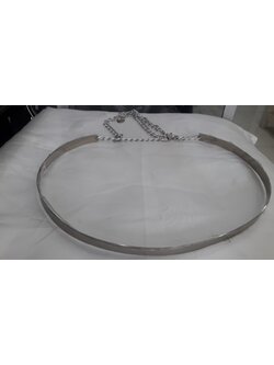 เข็มขัดโลหะเงินสายโซ่หลังขนาดเล็ก