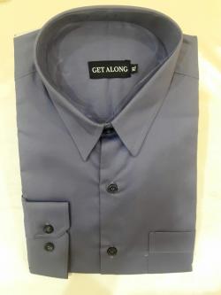 เสื้อเชิ๊ตผู้ชายสีเทา (Size : XL)