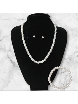 เซทสร้อยมุก กำไล ต่างหู เส้นเล็ก