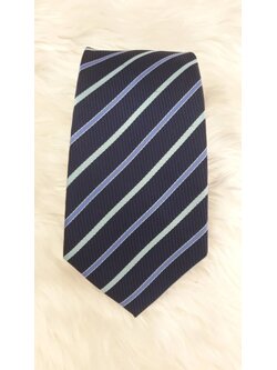 เนคไท สีน้ำเงินลายเขียวฟ้า