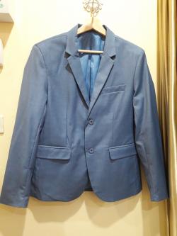 สูทสีเทาฟ้า (L)