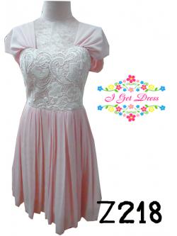 ราตรีสั้นสีชมพู(ฟรีไซส์)