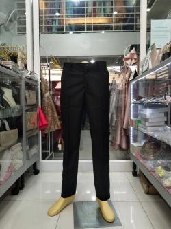 กางเกงสแลคผู้ชายสีดำขากระบอก (เอว32)