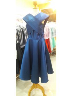 ราตรีสั้นสีน้ำเงินไขว้หน้า (M)