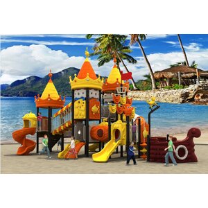 เครื่องเล่นสนามกลางแจ้ง ชุด เรือปราสาท 3 โดม