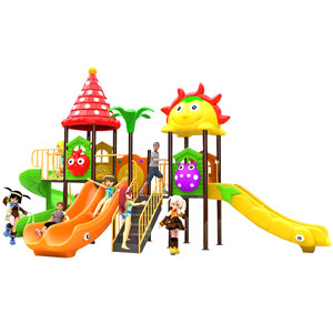 เครื่องเล่นสนามกลางแจ้ง เครื่องเล่นแสนสนุก หลากสีสัน ชุด Colorful Park