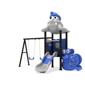 เครื่องเล่นสนาม ชุด เจ้าวอลรัสพร้อมชิงช้า เครื่องเล่นสร้างจินตนาการ