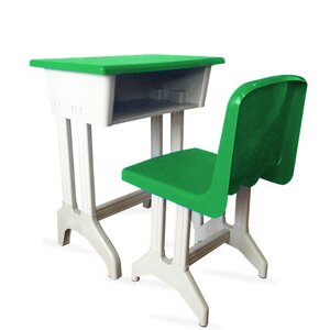ชุดโต๊ะเรียนพร้อมเก้าอี้เด็ก โต๊ะเรียนเดี่ยวพร้อมเก้าอี้ (สีเขียว) โต๊ะเด็กหลากสี