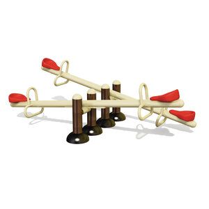 กระดานหก 4 ที่นั่ง 2 คาน เครื่องเล่นสำหรับเด็ก เสริมสร้างพัฒนาการเด็ก