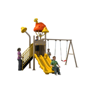ชุด สไลเดอร์เห็ดน้อยพร้อมชิงช้า เครื่องเล่นสนามกลางแจ้งและในร่ม