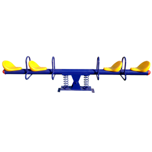 ไม้กระดกสปริง 4 ที่นั่ง สีน้ำเงิน