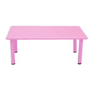 โต๊ะเรียนสี่เหลี่ยมผืนผ้า สีชมพูอ่อน โต๊ะเรียนเด็ก