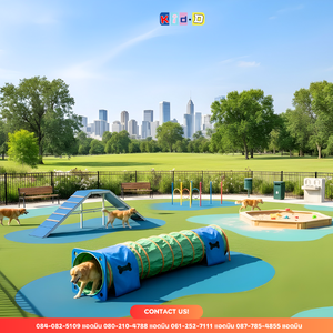 แนวทางการออกแบบพื้นที่สนามและเครื่องเล่นสุนัข สำหรับสัตว์เลี้ยงให้ปลอดภัยและสนุกสนาน