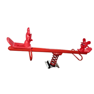 ไม้กระดก สปริง หนูน้อย 2 ที่นั่ง (สีแดง)