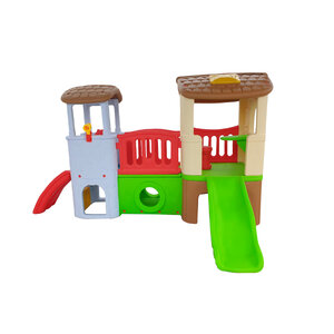 บ้านน้อยสองชั้น ( EARTH TONE ) บ้านน้อยสีน้ำตาลพร้อมสไลเดอร์และปีนป่าย